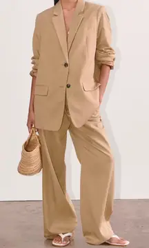 Everlane The Draper Pleated Pant in Buttersmooth Ash‎ Brown