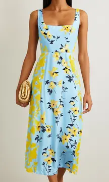 La Ligne Silk Floral Maxi Dress