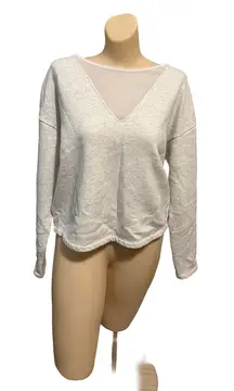 Alo top with mesh inlay