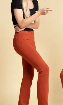 Betabrand‎ L Petite Dress Pants Pumpkin Orange Career Work Casual Stretch