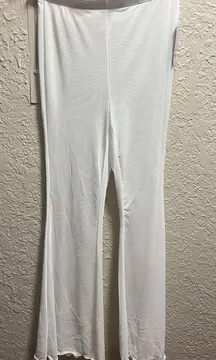 Wild Fable White Mesh Flare Cover Up Pants Woman’s Size Small NEW