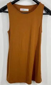 FP Beach Free People‎ Tank Top Womens Small Petite Brown Sleeveless Casual Basic