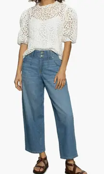 Sanctuary Side Car High Waist Ankle Barrel Jeans in Line Dance
