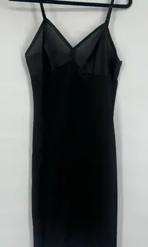 Vintage Vanity Fair Nightgown Womens 36 Slip Dress Black Nylon Made in USA