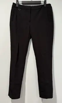 Adrianna Papell Dress Pants Women 30" Black Straight Pockets Work Quiet Luxury