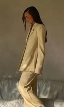 New WeWoreWhat Matching Blazer Trouser Set in Taupe