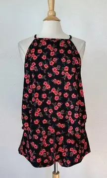 Red & Black Floral Pajama Set