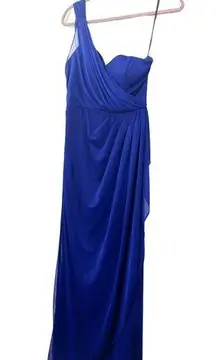 Blue  Prom One Shoulder Size 10 Dress