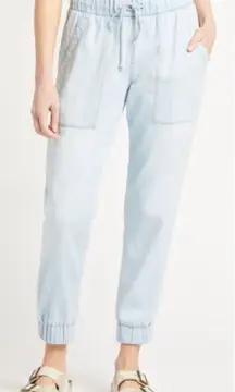 Soft Surroundings Chambray Jogger Drawstring Pants Size S