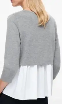 COS Gray Layered Back‎ Pullover Sweater