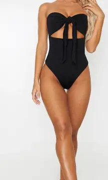 Tie Front One Piece Swimsuit