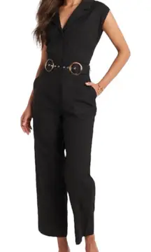 Julia Wieniawa x NA-KD Front Pocket Black Jumpsuit 2 US 32 EU