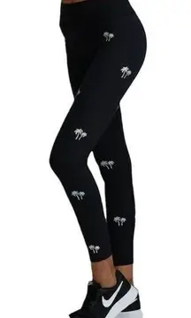 Noli Black Line Holographic Palm Sunset 7/8 Leggings - Small