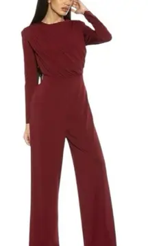Alexia Admor Women's Milan Draped Wide Leg Jumpsuit
