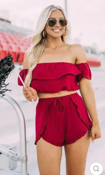 Red Two Piece Set Gameday/Recruitment Outfit