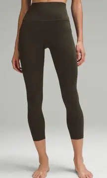 Lululemon NWT  Align High Rise Pant Leggings 25” length Pockets Dark Olive Size 6