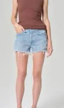 Agolde Frayed Light Blue Jean Shorts PARKER VINTAGE CUT OFF SHORT SWAPMEET Sz25