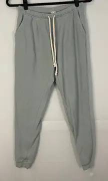 Aerie Waffle Knit Jogger Pants Light Blue Casual Comfort Size Small