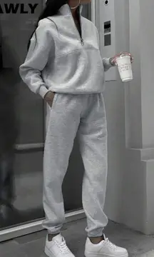 Grey Matching Sweat Set