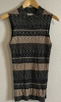 1. State Mock Turtle Neck Sleeveless Sweater Knit Tank Top