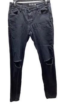 Blue Age Size 9 Black Distressed Skinny Jeans. Preloved