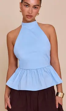 Pretty Little Thing Peplum Backless Top