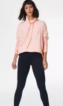 Sweaty Betty | Harmonise Luxe Fleece High Neck Sweatshirt Antique Pink Sz Medium