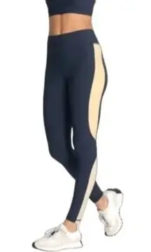 Johnny Was NWT Calme by  Endurance Color Blocked Legging Navy Cream XS