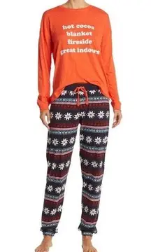 NWT COZY ZOE Fireside Long Sleeve Top & Fair Isle Pants 2 pc Pajama Set Size Sm