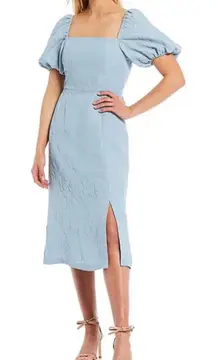 Sachin Babi X Dillards Light Blue Puff Sleeve Dress