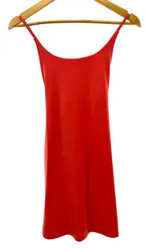 Lou & Grey Red Athletic Dress S Built-In Shorts Shelf Bra Stretch Activewear