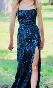 Navy Blue Prom Dress