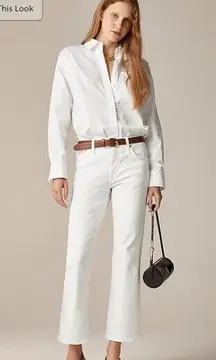 J.CREW Petite Mid-rise Kickout Jean Size 27P White NEW CH694 Casual Coastal