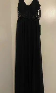 Formal black corset dress