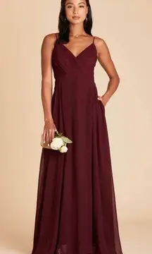 Birdy Grey Kaia Burgundy Chiffon Bridesmaid Dress