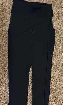 Athleta Trekkie Hybrid Crop Tight 2 Black Pockets Nylon Spandex Blend Pull On