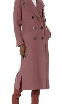 NWT Kenneth Cole Women’s Classic Double Breasted Wool Maxi Coat