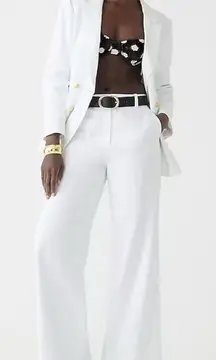 J.Crew Factory Women's White Linen Kelsey Pants Summer Kickback Size 00