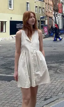 ✨Brandy Melville Arabella Cotton One Size Off White Dress✨