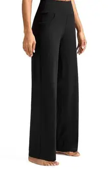 ESOFT Wide Leg Pants High-Waisted Yoga Work Dress Pants Pockets L NWOT