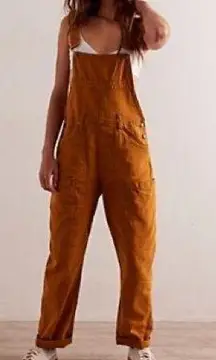 Free People  We The Free 
Way Back Dungarees Overalls Tangerine Peel