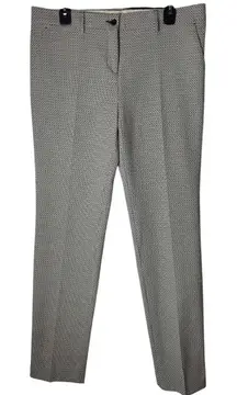 Etro Pants Women 10 Black Ivory Jacquard Geometric Print Trousers Luxury Preppy