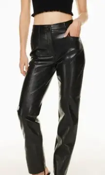 Aritzia Wilfred Vegan Leather Black Rebel Pant Size 0‎