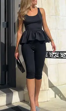 Black Peplum Top