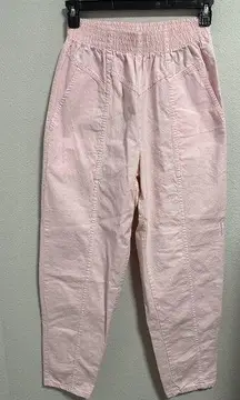 Vintage Cherokee Women Pull On Pink Straight Leg Pants 100% Cotton Y2K Retro 14