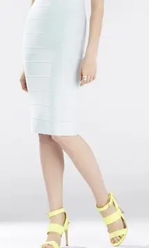 BCBG AZRIA AQUA MIST LEGER POWER PENCIL SKIRT LHL3C615/B83 SIZE S