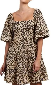 Faithfull the Brand Eryn Mini Dress in Shamari Animal Print