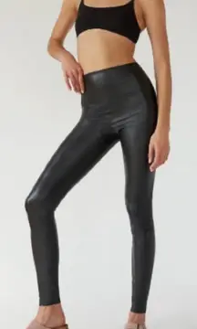 Black Faux Leather Leggings