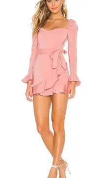 MORE TO COME Khloe Ruffle Sleeve Mini Dress