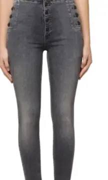 J Brand Natasha High Rise Skinny Jeans w/ Raw Hem In Obscura Wash Size‎ 24